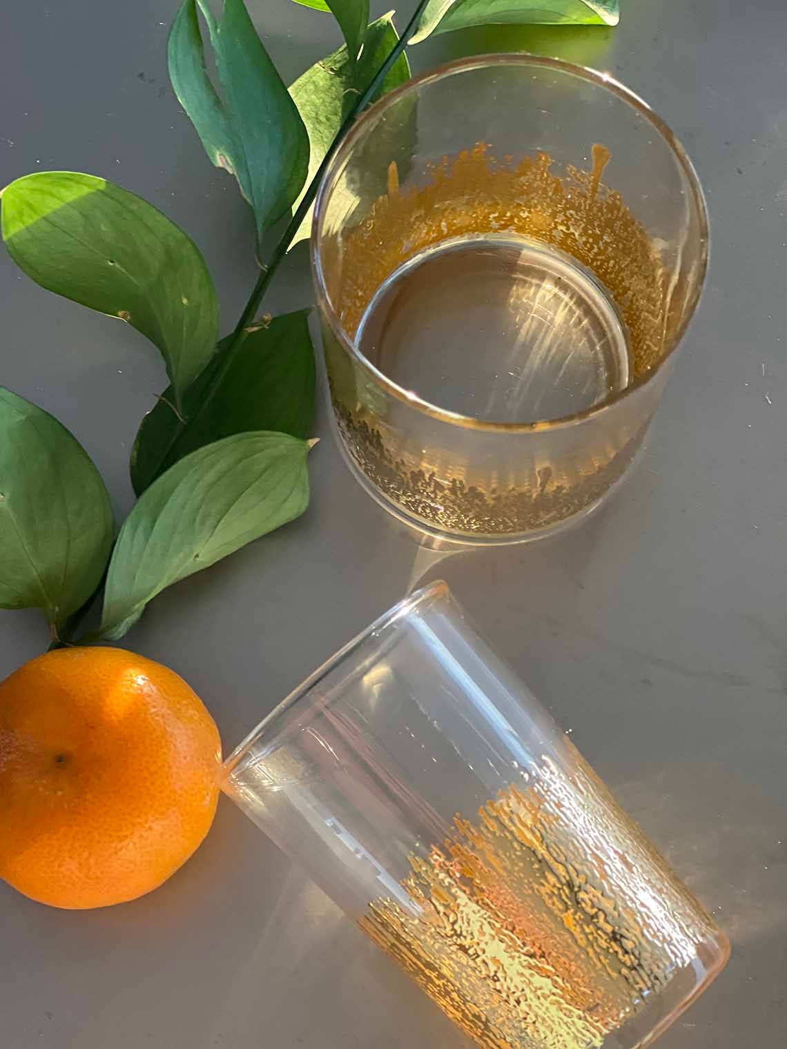 Scents and Feel - Venta al por mayor Copas de cóctel/licor - Juego de 6 vasos de té diseño Gold Flame1