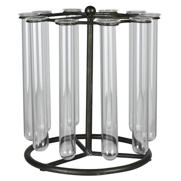 HomArt - Wholesale Vase - Archer Tube Floral Display, Glass & Metal1