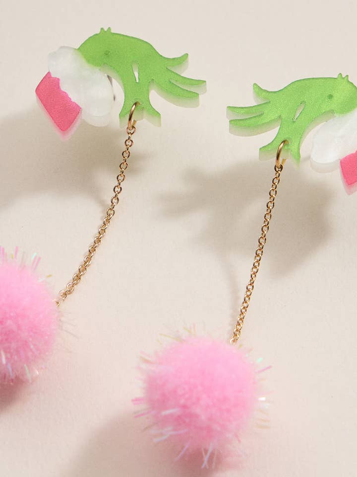 Christmas Green Monster Hand & Pom-Pom Dangling Earrings and other Purchase Wholesale grinch. Free Returns & Net 60 Terms on Faire trending on Faire.