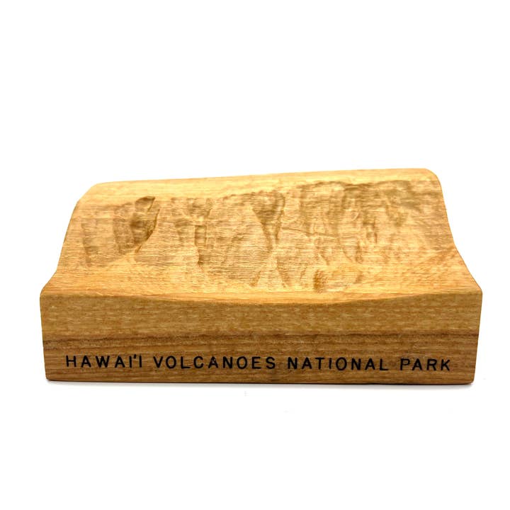 Sculpture topographique en bois du parc national des volcans d'Hawaï pour la vente par mosey design