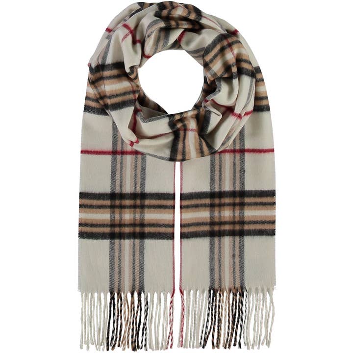 FRAAS - The Scarf Company - Wholesale Scarf - Women's - FRAAS Plaid Cashmink® Scarf - Carbon-Neutral Production0