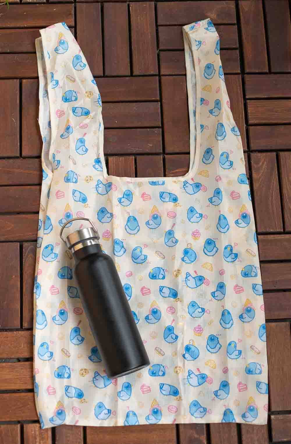 Birdie Tam - Wholesale Grocery/Shopping Bag - Foldable Bag - Pigeons and pastries1