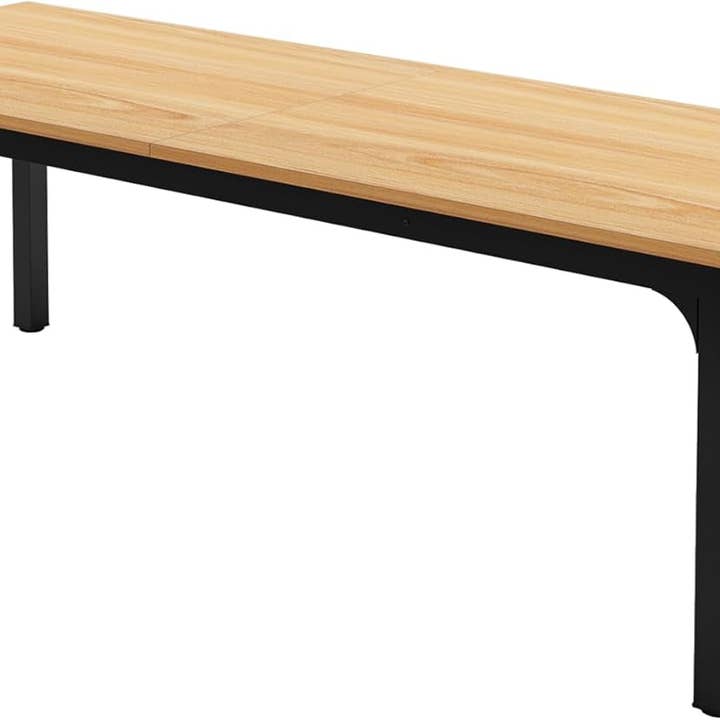 Light Walnut 78.7 Inch Extra Long Dual Workstation Desk For Two for wholesale on Faire6