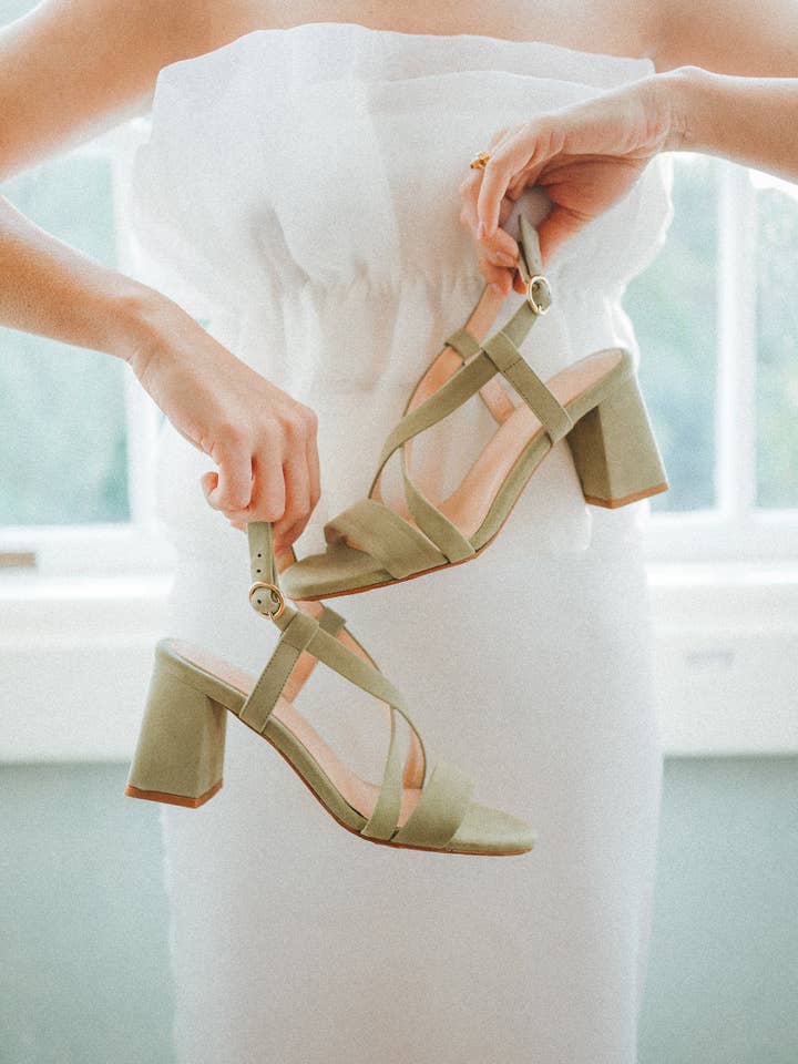 Zilian - Wholesale High Heels - Women's - Bridal high-heeled sandals 7.5 cm with crossed straps4