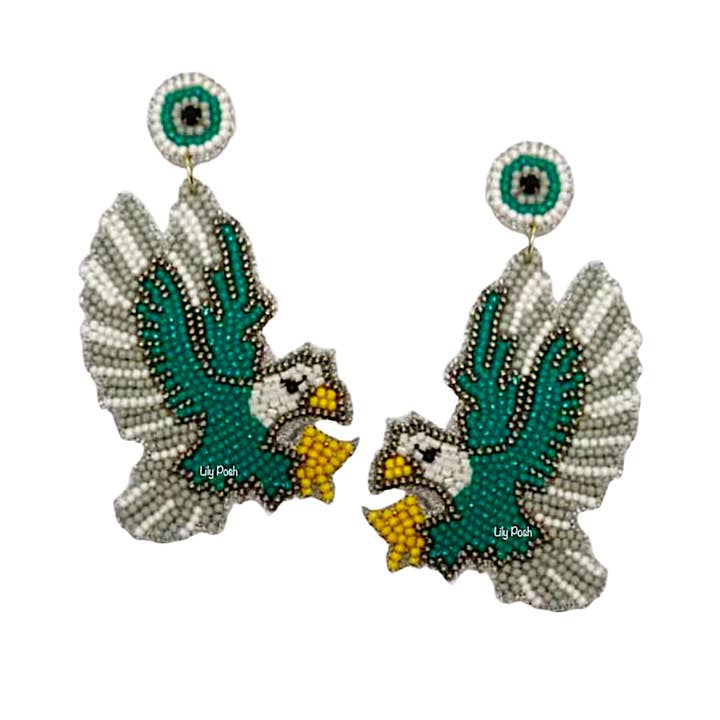 Philadelphia Eagles Football Game Day Earring  for wholesale by Lily Posh
