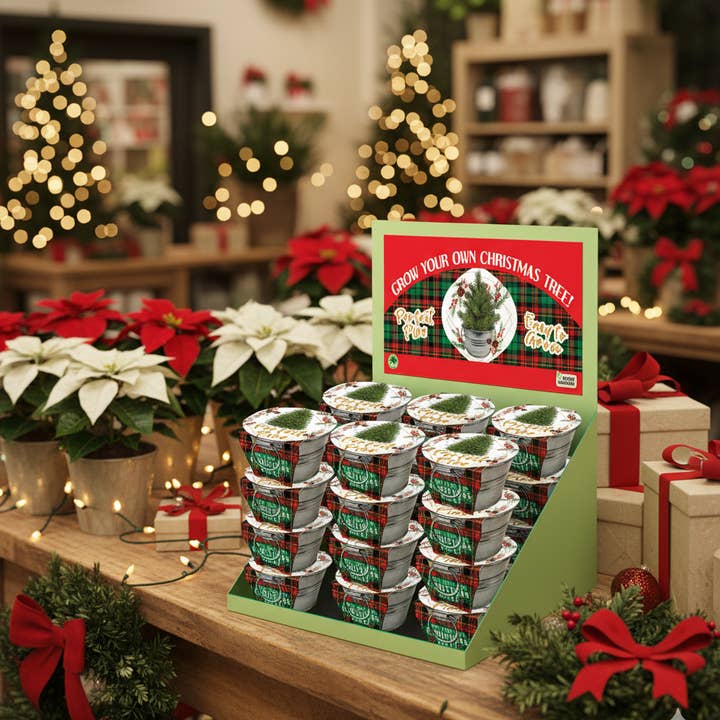 Silver Circle Products - Wholesale Retailer Display - Kids & Baby - Perfect Pines 24 Piece Counter Display Christmas Seed Kit1