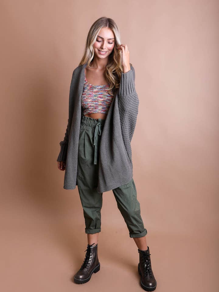 Leto Accessories - Wholesale Cardigan - Women's - Bat Sleeve Knit Cardigan π - High Sell Through10