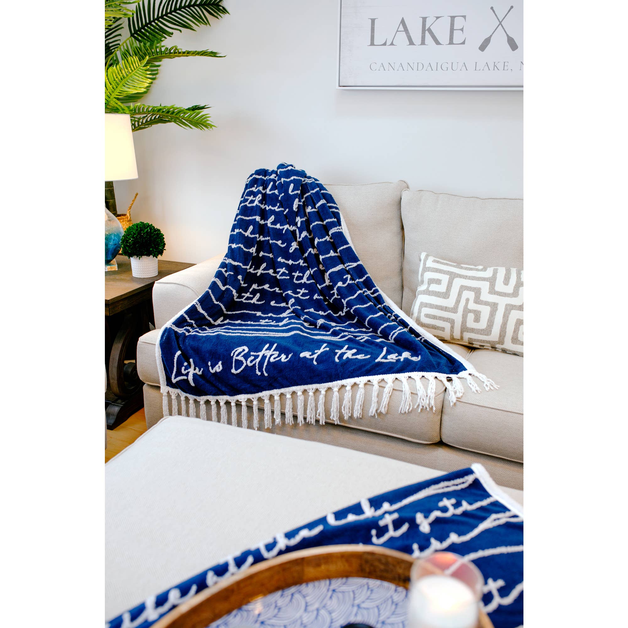 Pavilion - Wholesale Throw Blanket - Life Is Better at the Lake 50" x 60" Plush Blanket1