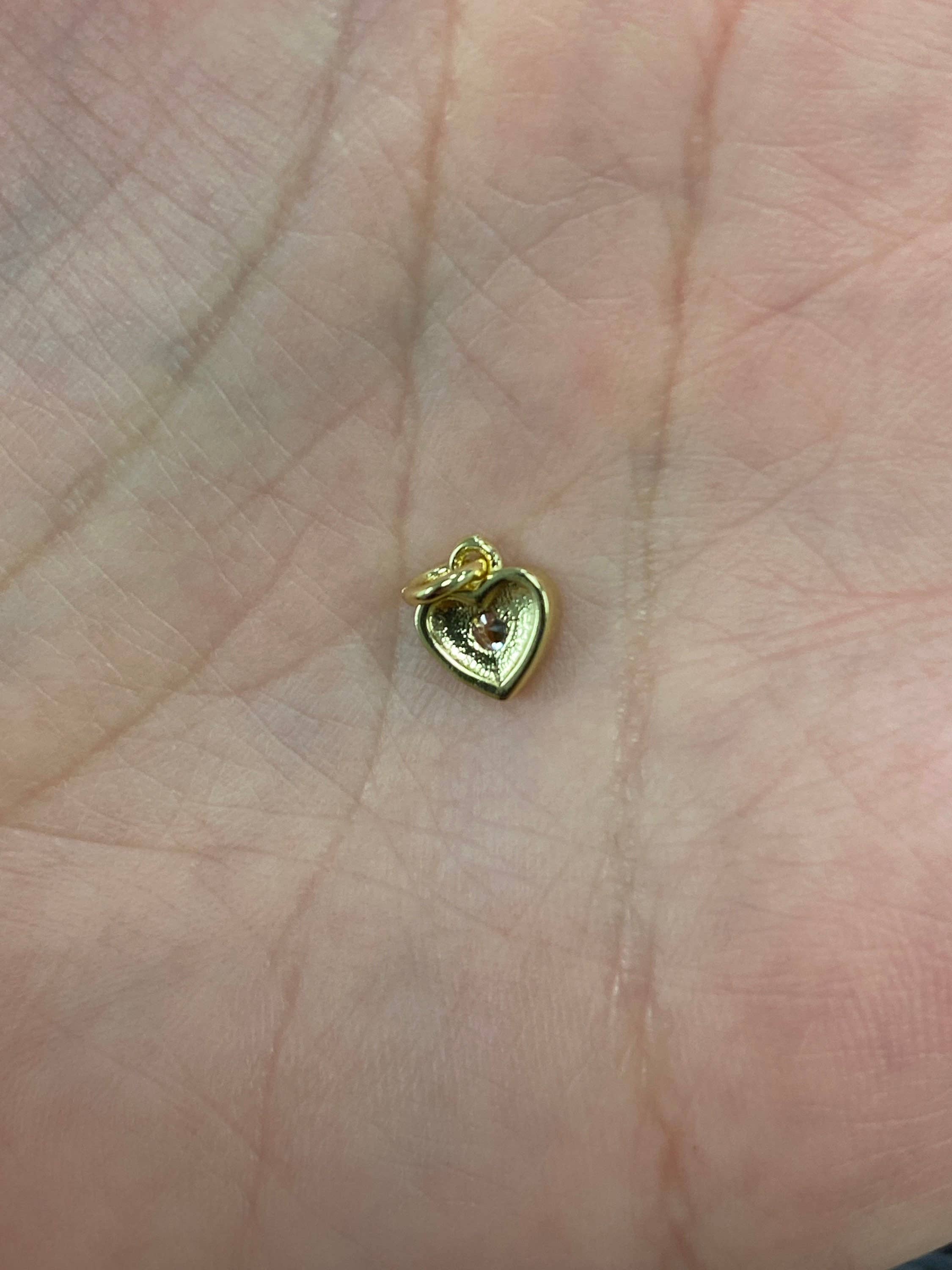 The Bead Bazaar - Wholesale Individual Charm/Pendant - Dainty Hanging Gold Heart Charm, Mini Gold Heart Charm, Heart Jewelry, Bulk Charms For Jewelry Making, Love Charm, Tiny Hanging Heart Charm5