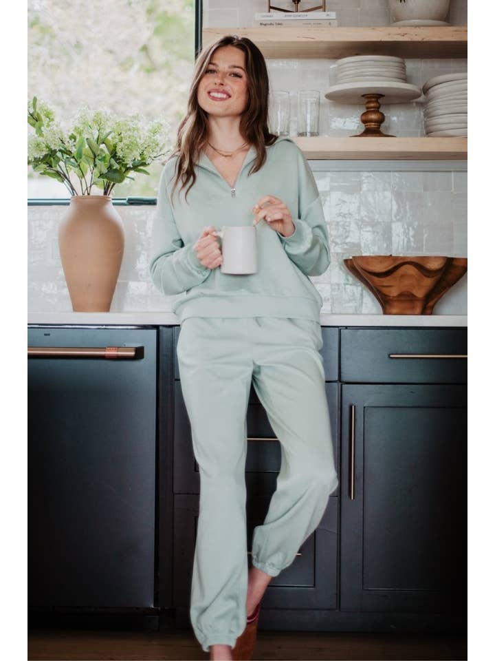 Seafoam Wholesale Scuba Pants Set for wholesale on Faire4