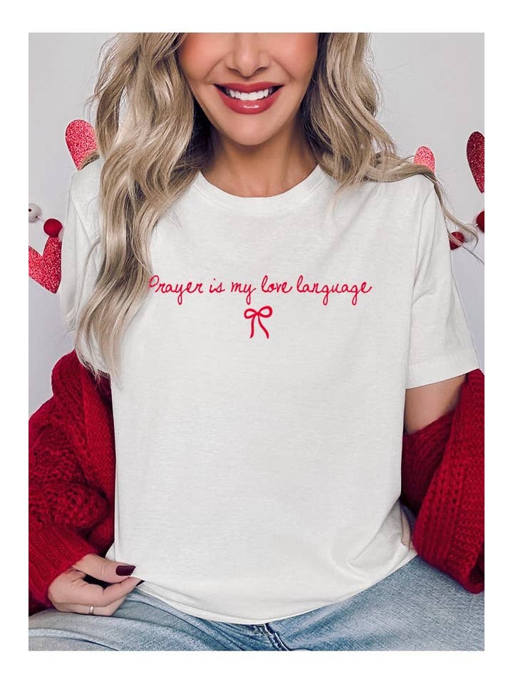 COLORBEAR - Wholesale T-shirt (graphic) – women's - Prayer Is My Love Language Graphic Tee14