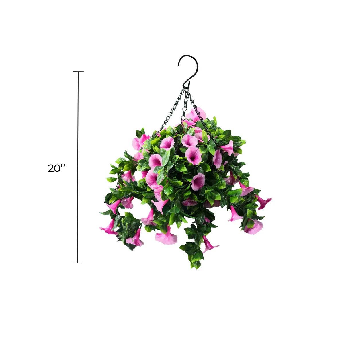 Designer Plants - Vente Fleurs artificielles - Panier suspendu en pétunia artificiel résistant aux UV (résistant à l'extérieur)1