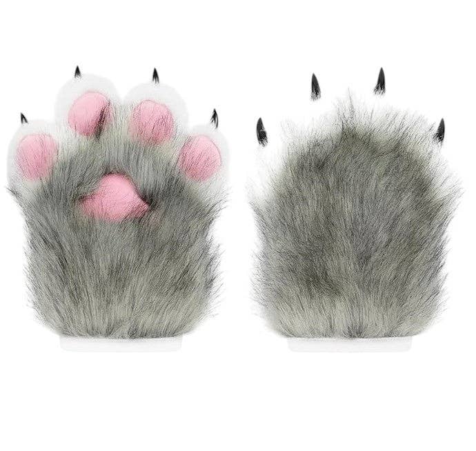 ASSORTI Kunstbont Kattenpoten Pluizige Handschoenen Dierenwanten GE5829-1 (12PAR) voor groothandel op Faire7