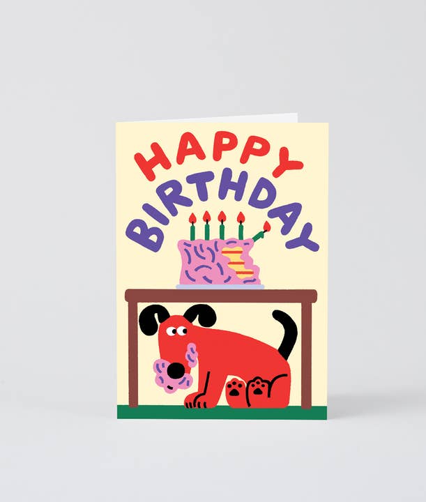 Wrap - Wholesale Birthday card - Happy Birthday Dog Ate The Cake' Greetings Card1
