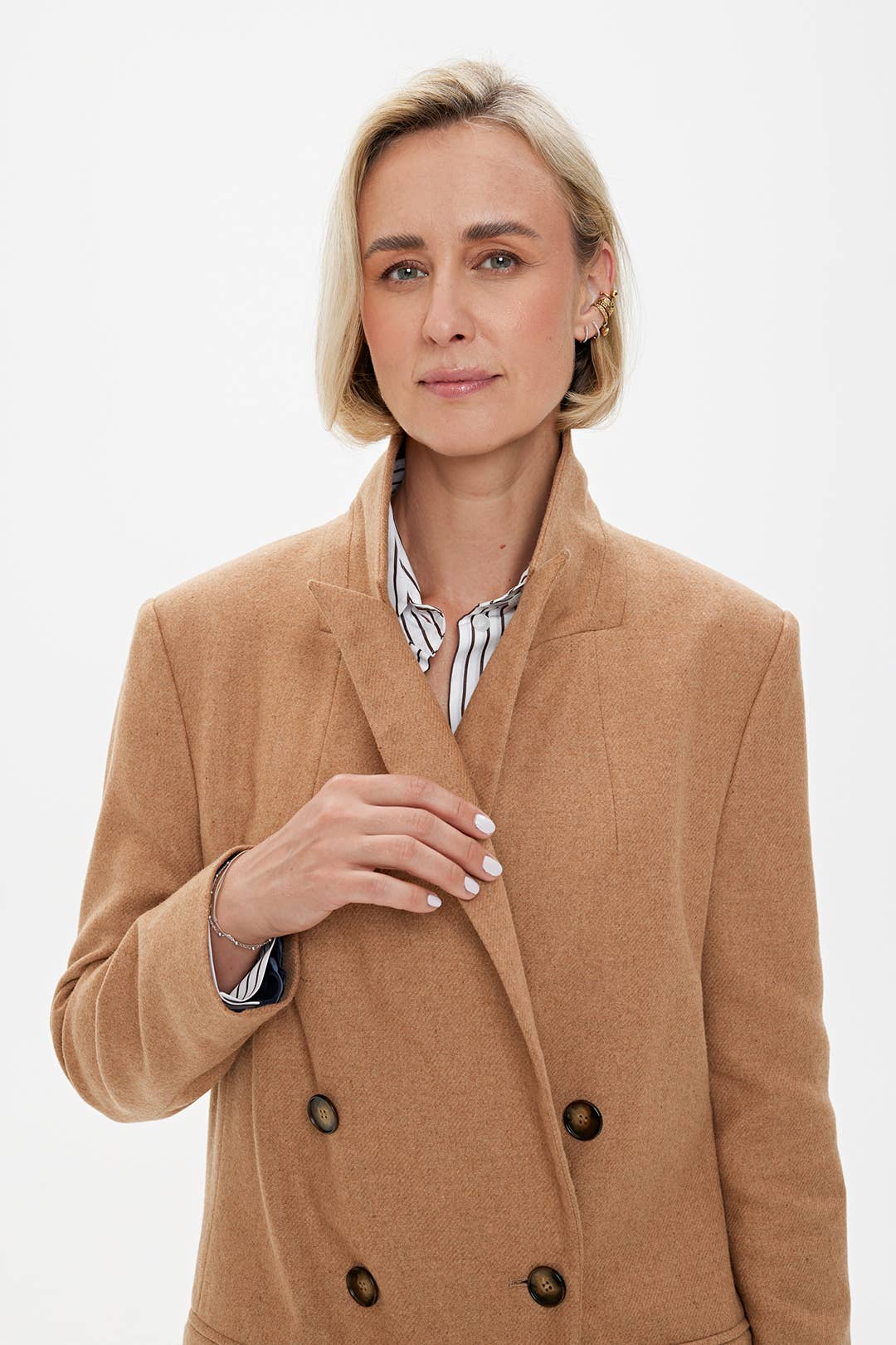 CAPSULE by Agnė Gilytė - Wholesale Blazer - Women's - Blazer 'MILAN' | premium wool mix in caramel10
