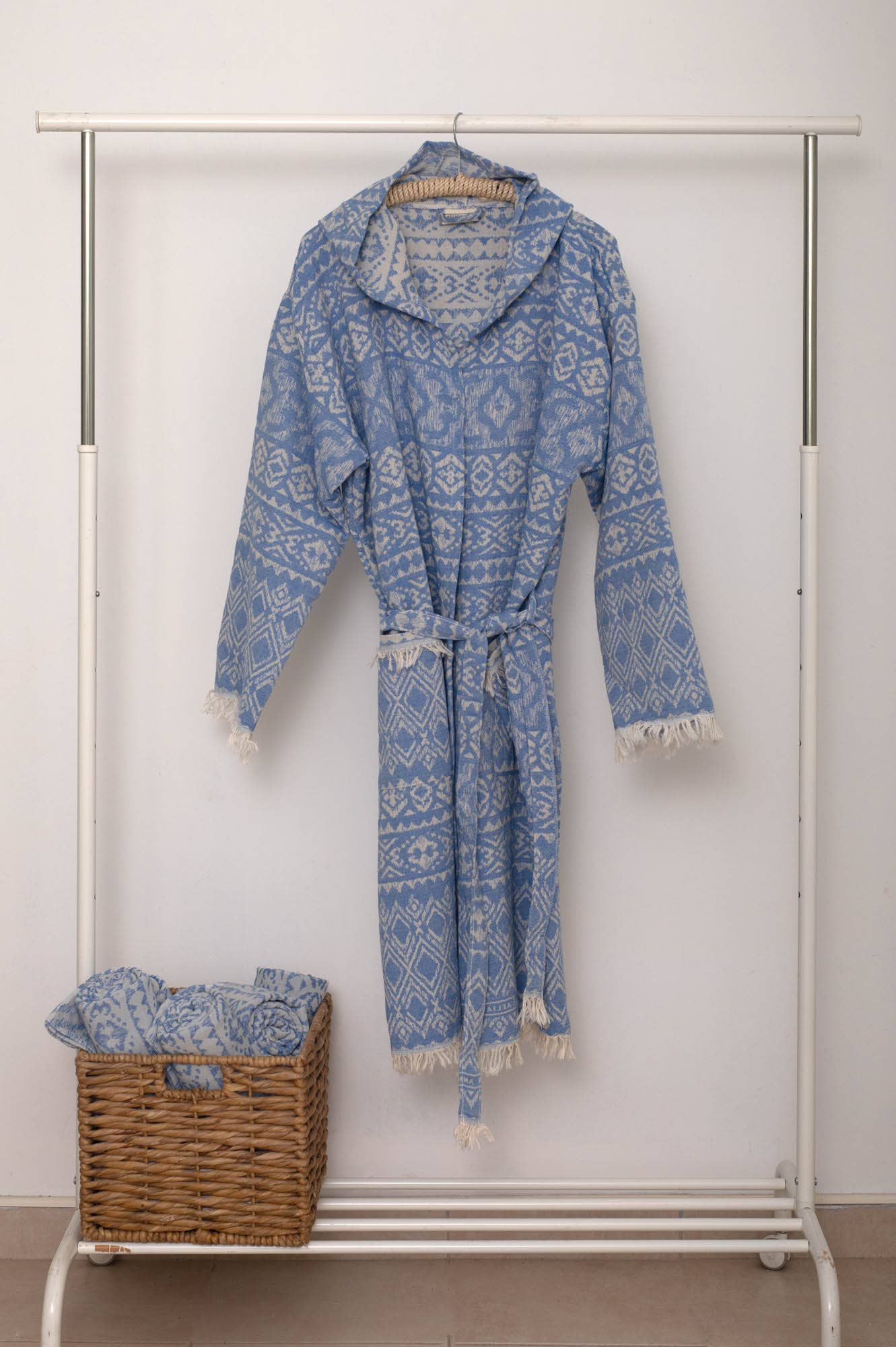 AELIA ANNA – Großhandel Bademantel – Damen – BADEMANTEL HYDRA PARL.BLAU0