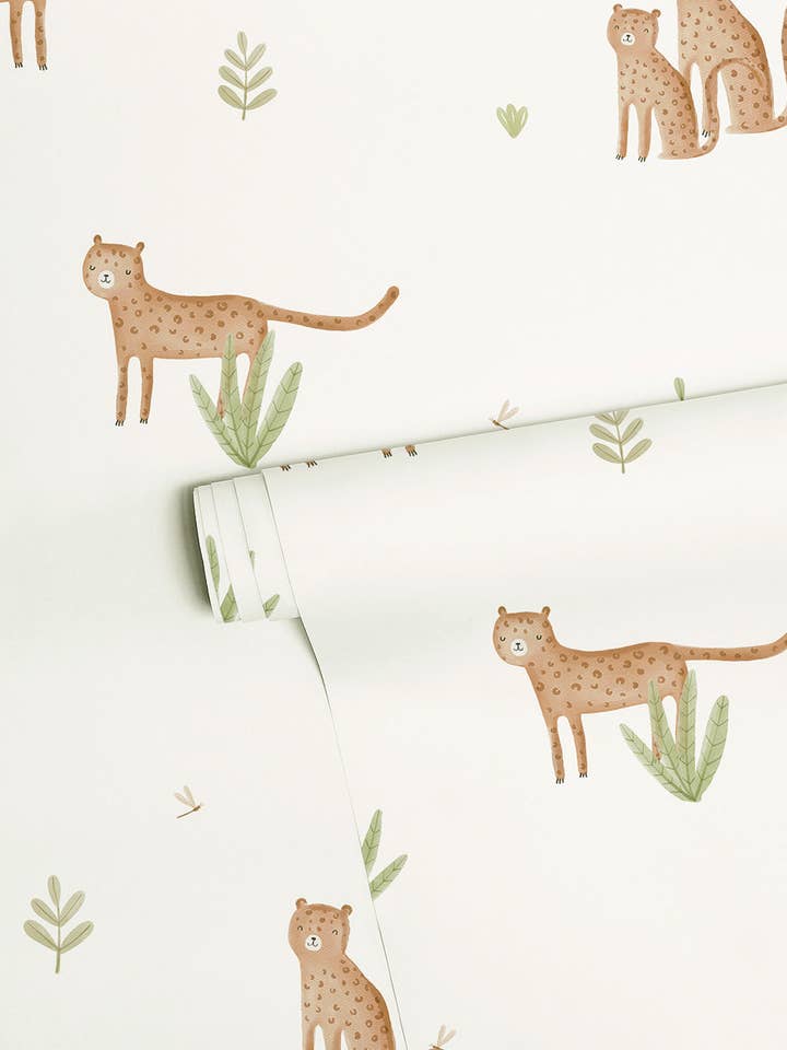 SAMBURU – Papier peint léopard et feuillage for wholesale by LILIPINSO