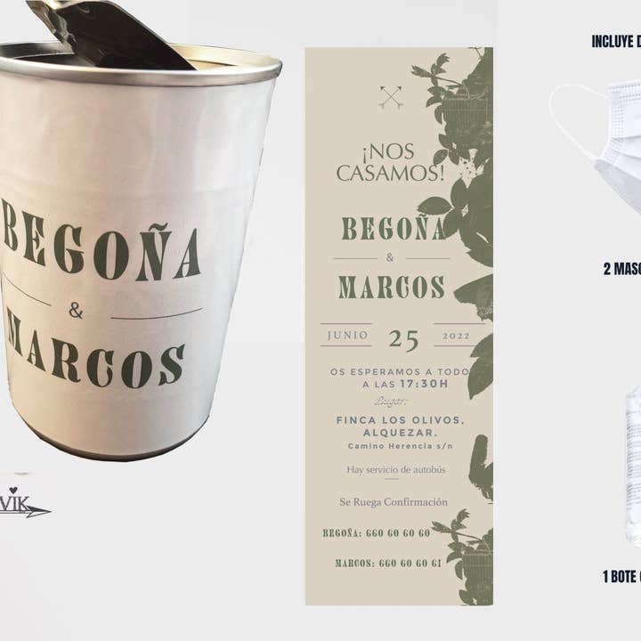 Wedding Invitation Tin Covid Card “Delicate” for wholesale by Ulovik