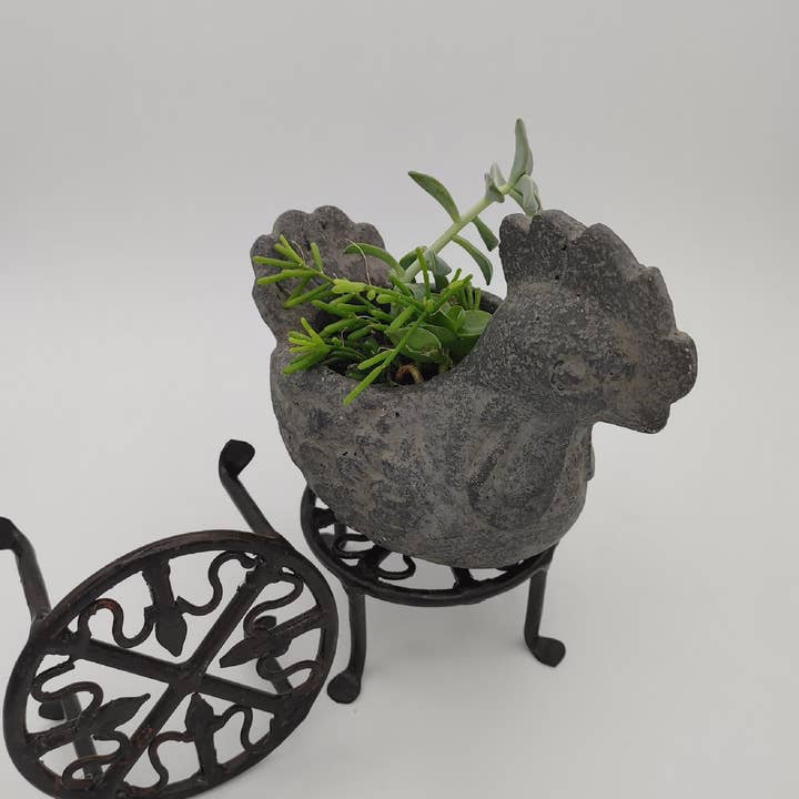 Asia West - Vendita all'ingrosso Portavasi - Supporto per piante rotondo in ferro battuto da 4»10