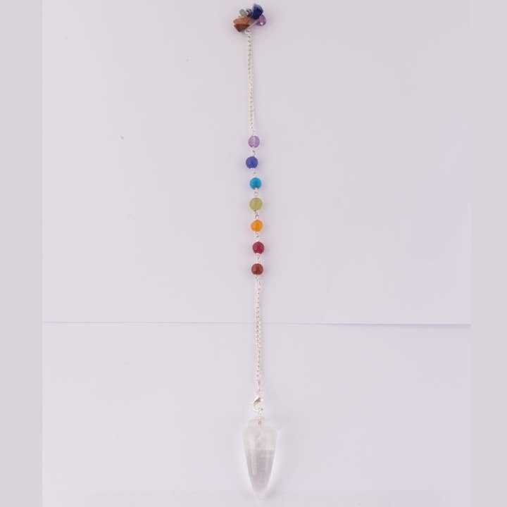 Péndulo Cuarzo Transparente Con Chakra para venta al por mayor de Benjamin International
