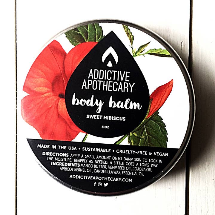 Sweet Hibiscus Body Balm for wholesale by Addictive Apothecary