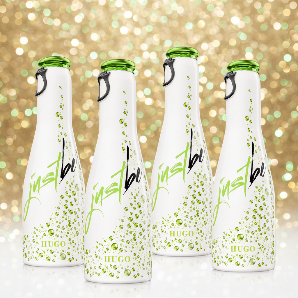 Justbe modern wine drinks - Wholesale Gift Bag Set/Pack - JustBe Hugo - gift set of 4 in white1