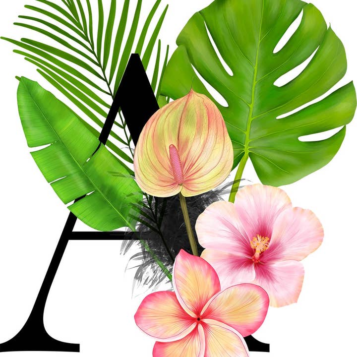 Mason Jar Merchant – Copo/caneca por atacado – Copo de frasco de pedreiro com monograma tropical