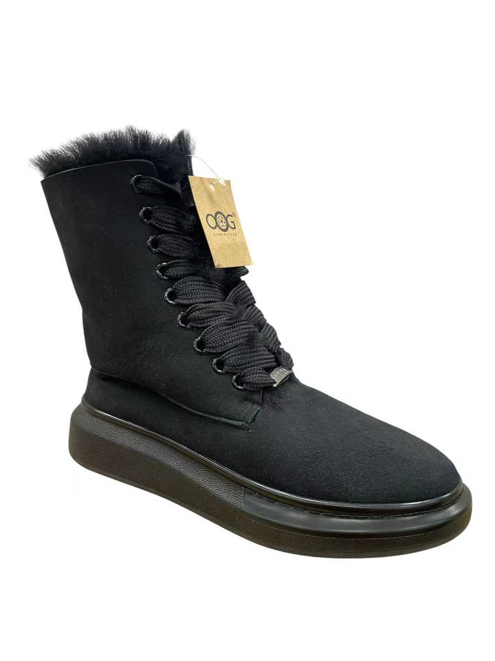 OB9902 Black OOG Damen Leder Boots for wholesale by OOG