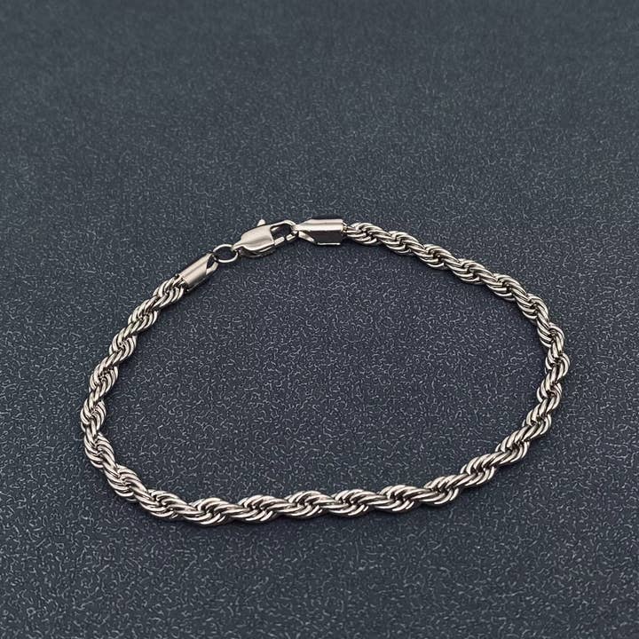 Mio Queena - Wholesale Link & Chain Bracelet - 18K Gold-plated Twist Chain Stainless Steel Bracelet - MJ/BC1