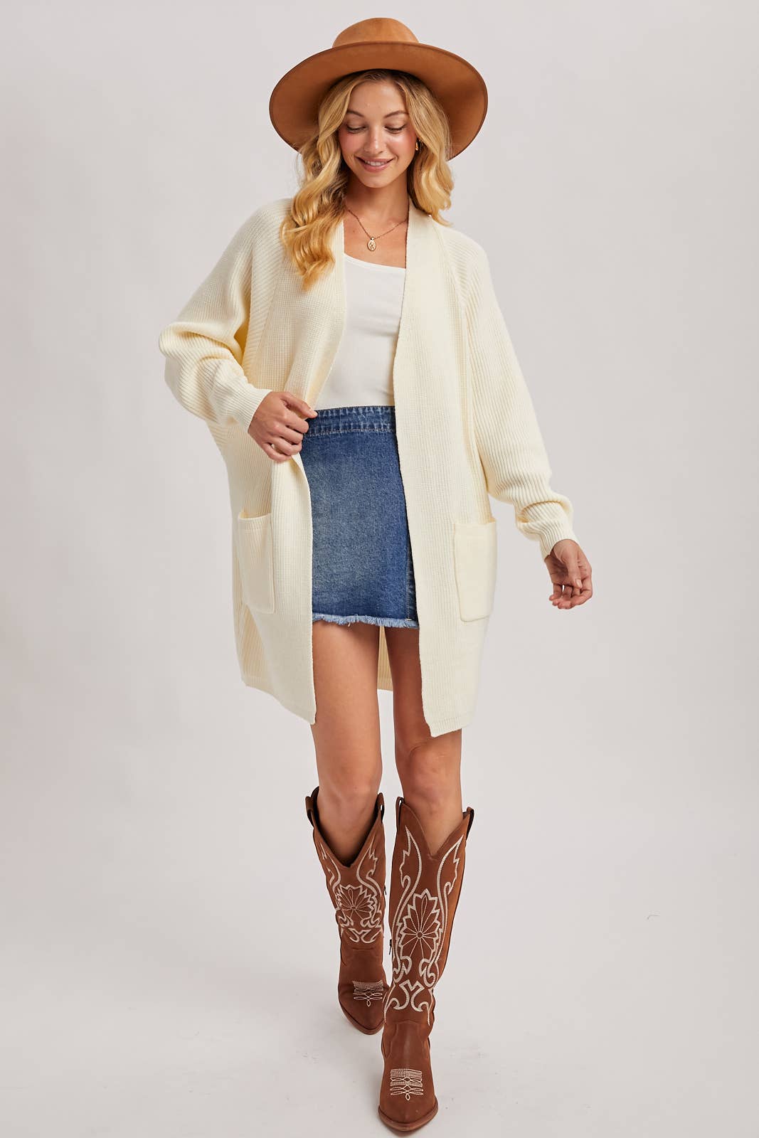 Bluivy - Wholesale Cardigan - Women's - OPEN FRONT BATWING SLEEVE CARDIGAN9