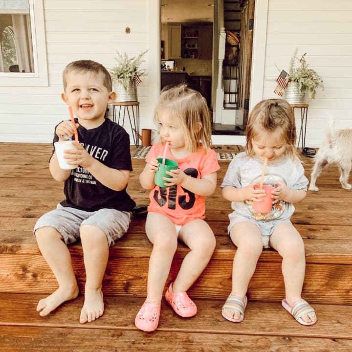 GoSili - Wholesale Drinking Straw - Reusable Silicone Straws, Family sizes- Pack of 6