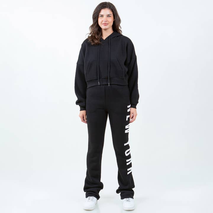 American Bazi - Wholesale Lounge Sweatpants/Joggers - Women's - NEW YORK STACKED SWEATPANTS-RJH10145NY6