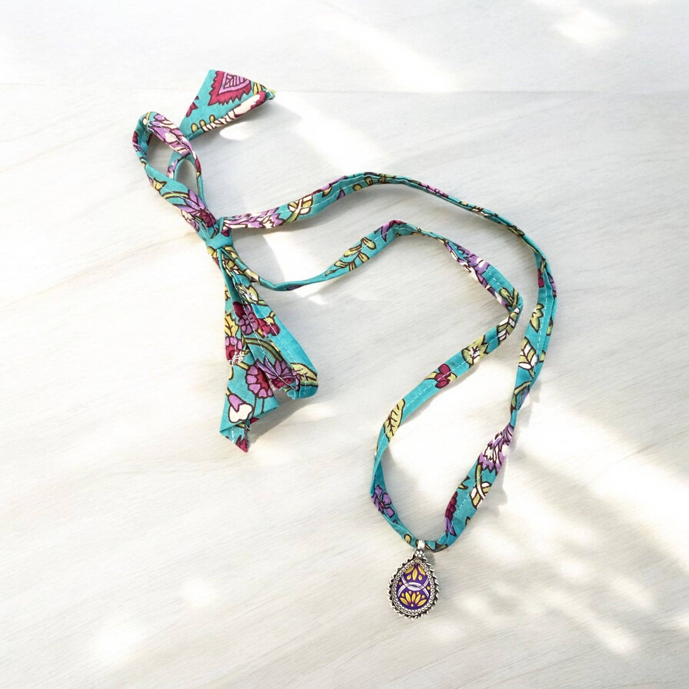 Jen Stock Mindful Designs - Wholesale Pendant/Charm Necklace - Block Print Beaded Necklaces39