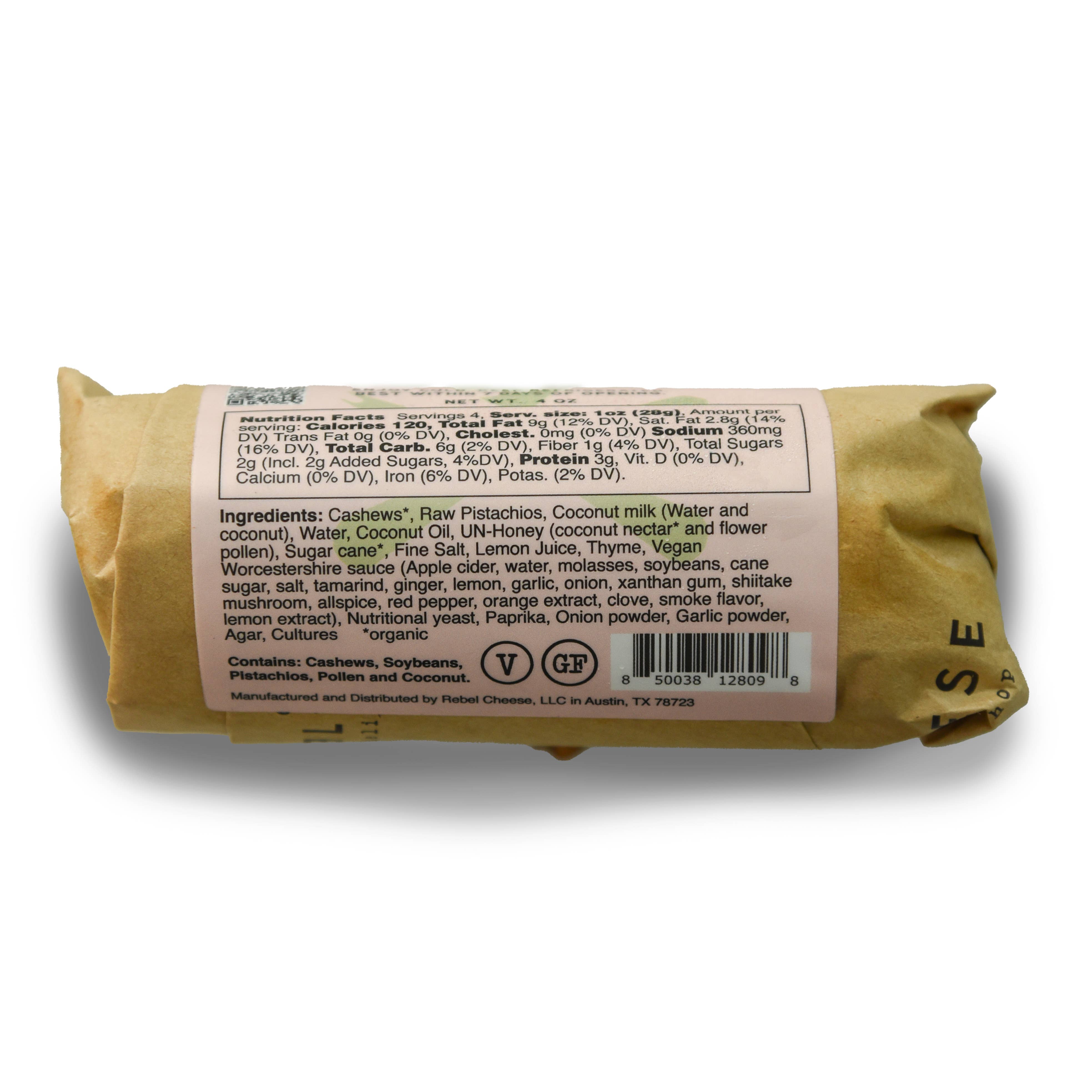 Rebel Cheese - Wholesale Cheese - Honee Pistachio Chèvre Plant Based - 4 oz3