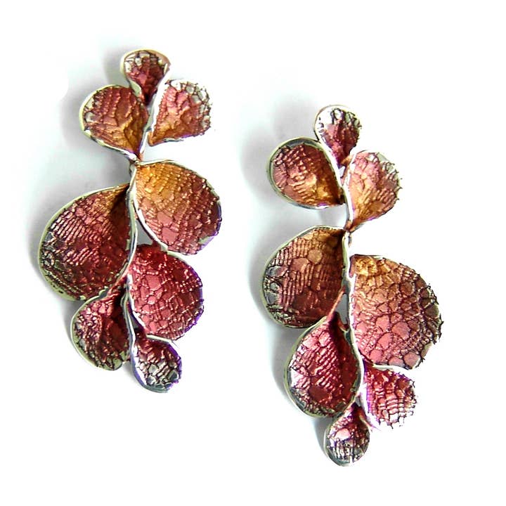 Petals Earring Double for wholesale by Orfega Compostela