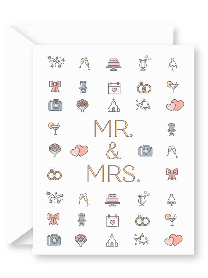 Carte de vœux de mariage Mr. & Mrs. pour la vente par Impress Design Studio