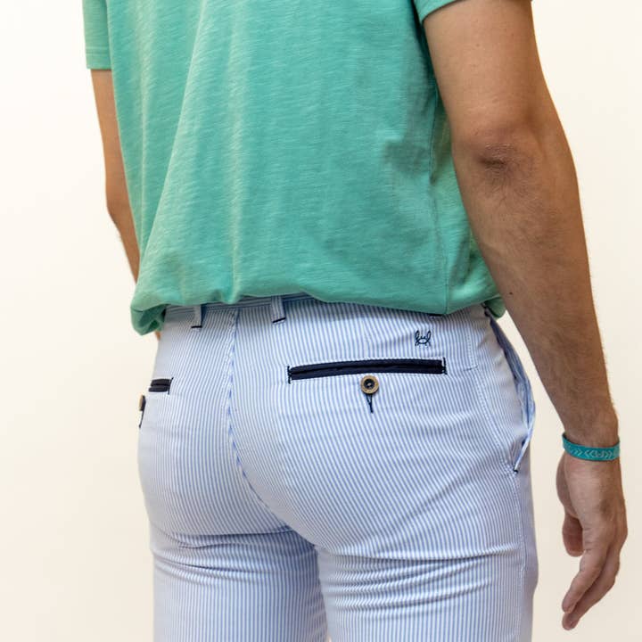 Bermuda de listras azul marinho | Rivera por atacado de Custi Mikelo: Made in Spain