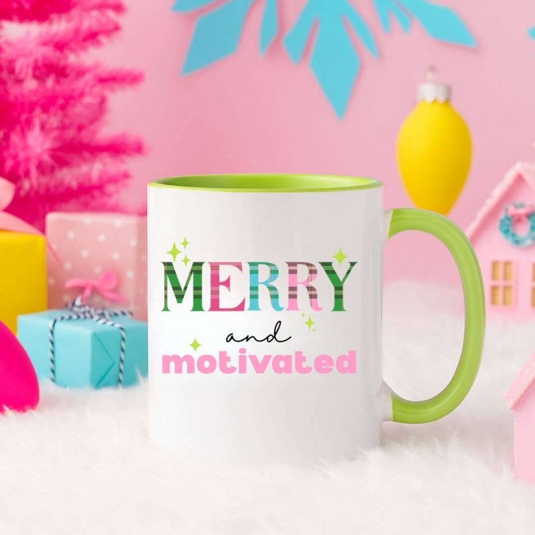 Hustle & Hope - Wholesale Coffee Mug - Merry and Motivated Holiday Mug1