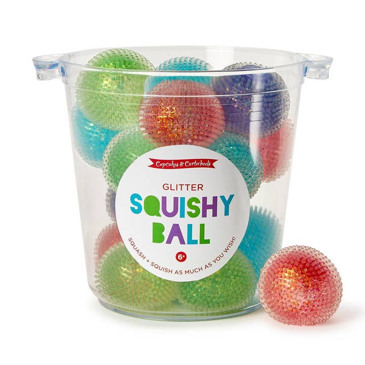 Blob Bauble 36 Pc Glitter Squishy Ball Unit Incl 4 Colors for wholesale by Two's Company - Seasonal Collection