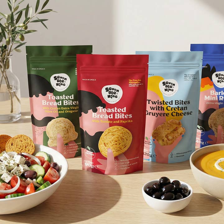 7ate9 - Wholesale Crackers - 7 ate 9 Toasted bread bites with Olive oil and Oregano 1