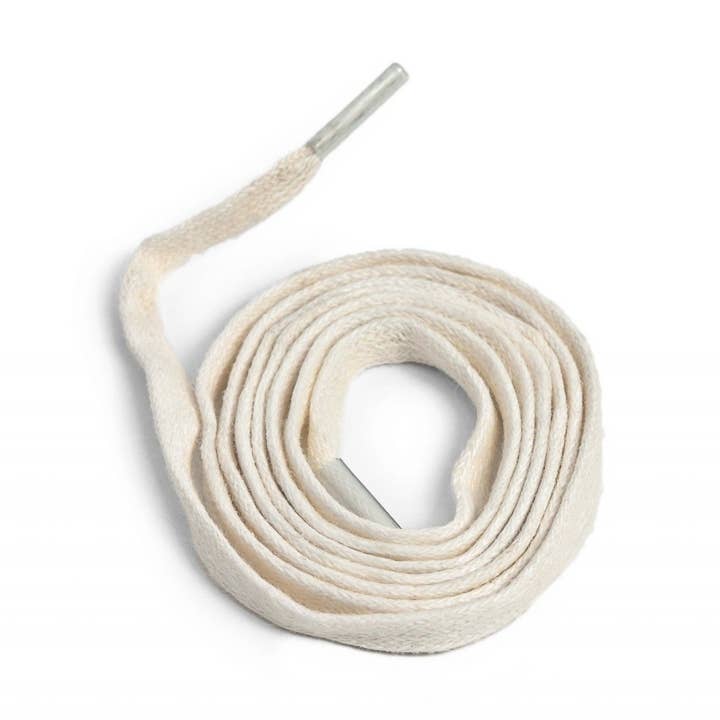 Sneaker veters met platte punt - wit voor wholesale door Piper Finn