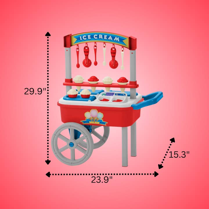 American Plastic Toys - Vente Lot de jouets – enfant - Jouet en plastique My Very Own Ice Cream Cart pour enfants3