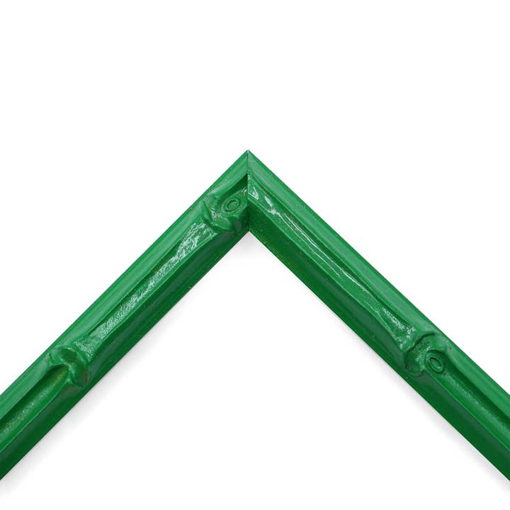 Hand Painted Green Bamboo Picture Frame for wholesale on Faire1