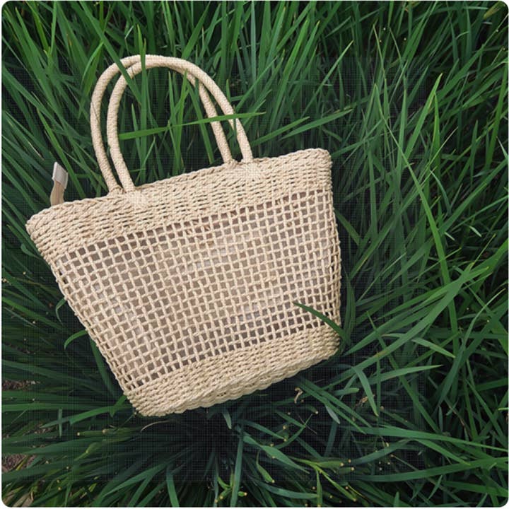 DrifWoo - Wholesale Tote bag – Women's - Market Tote Bag – Handwoven Paper Rope Open Weave