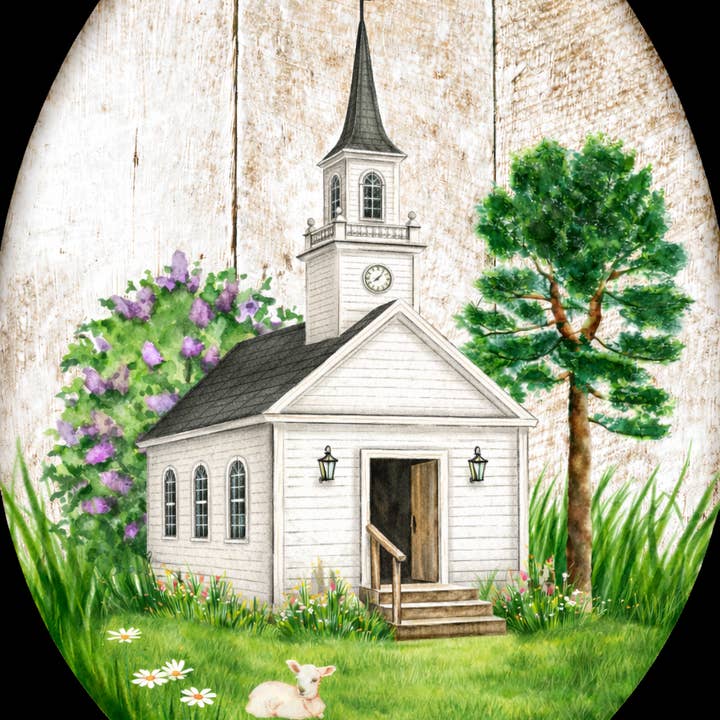 Religiös påsk, påskäggsskylt, påskskylt, träskylt, dörrhängare, DCO-W-1479-DH, 22 tum dörrhängare för wholesale av DecoExchange