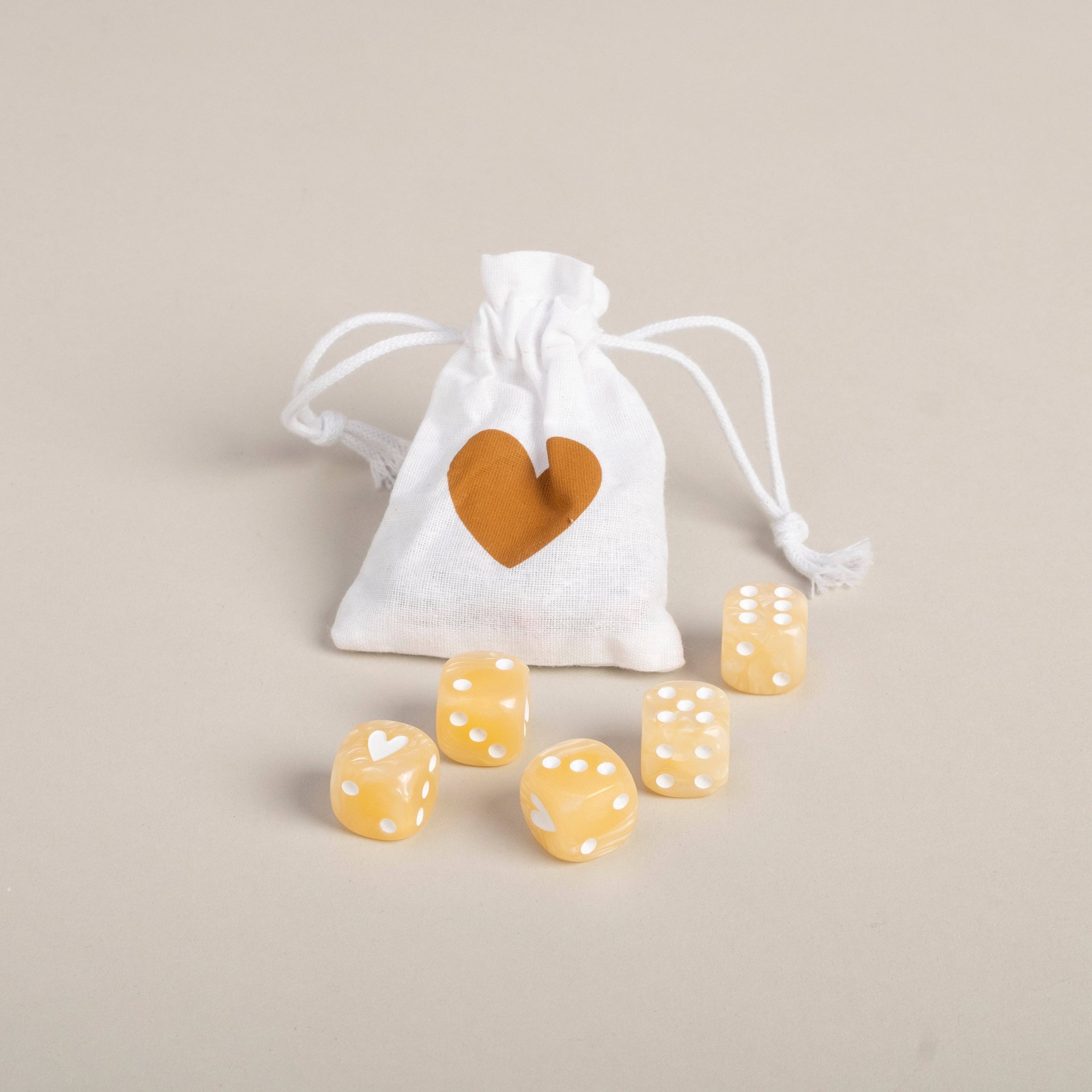 Eulenschnitt - Wholesale Dice - Gold dice set (VE = 8 sets)1