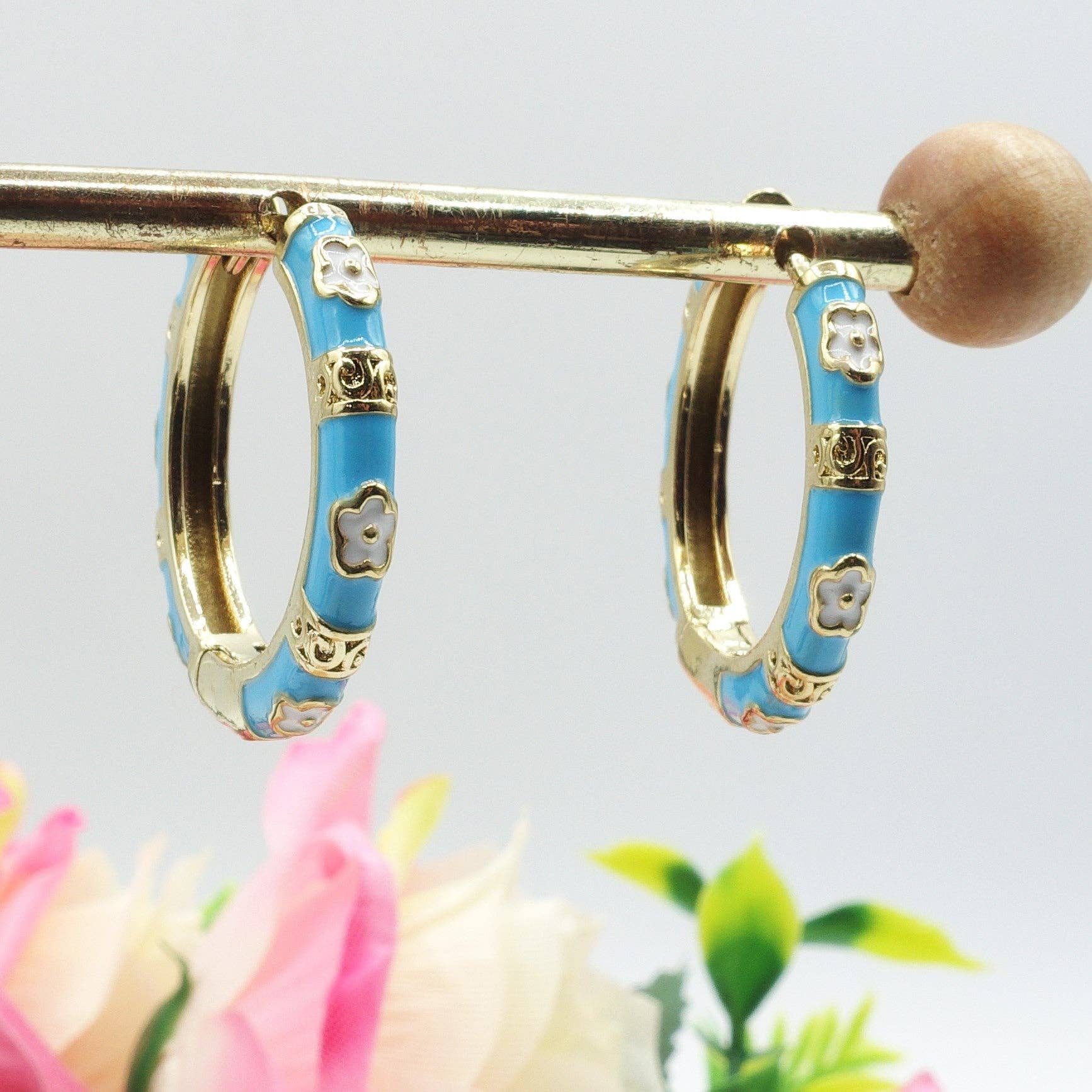 Daemon srls - Wholesale Dangle Earrings - AZALEA - ACCIAIO INOSSIDABILE orecchini a cerchio smaltati12