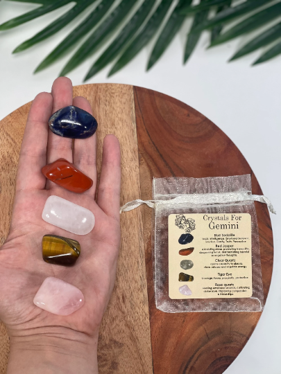 CaNatureLover - Vendita all'ingrosso Pietra/cristallo spirituale - Set cristalli GEMINI, set 5 cristalli ZODIAC HOROSCOPE9
