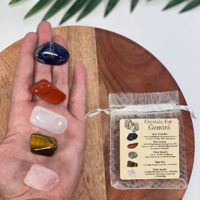 CaNatureLover - Vendita all'ingrosso Pietra/cristallo spirituale - Set cristalli GEMINI, set 5 cristalli ZODIAC HOROSCOPE9