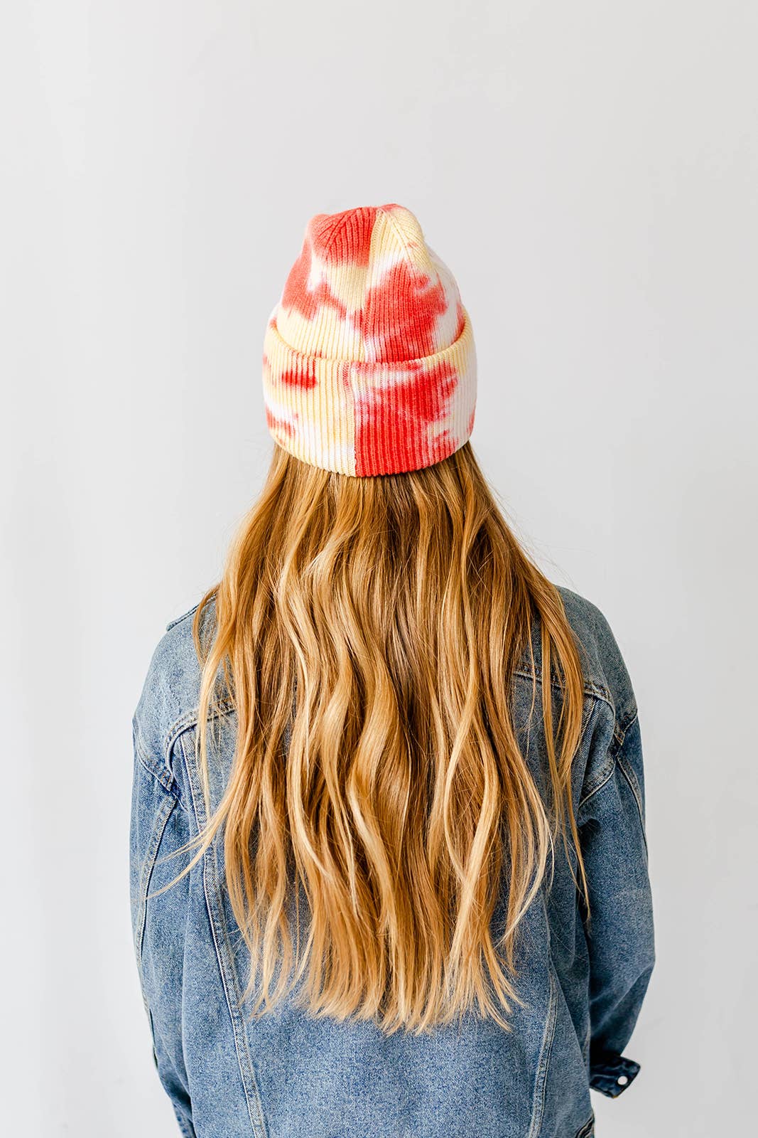 Carly Rae Studio - Wholesale Beanie - Women's - KC Watercolor Beanie - Red & Yellow6